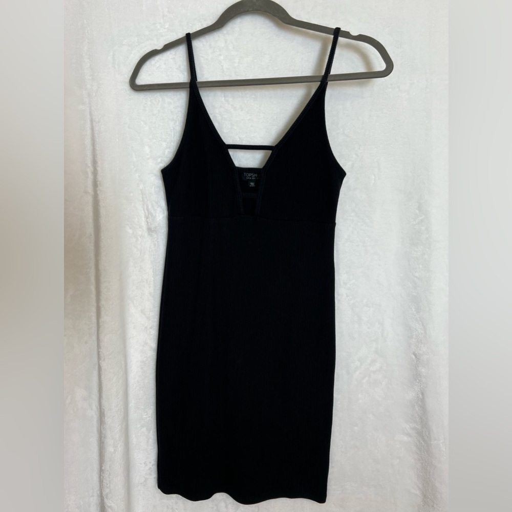 Rib Knit Black Women's Bodycon Dress